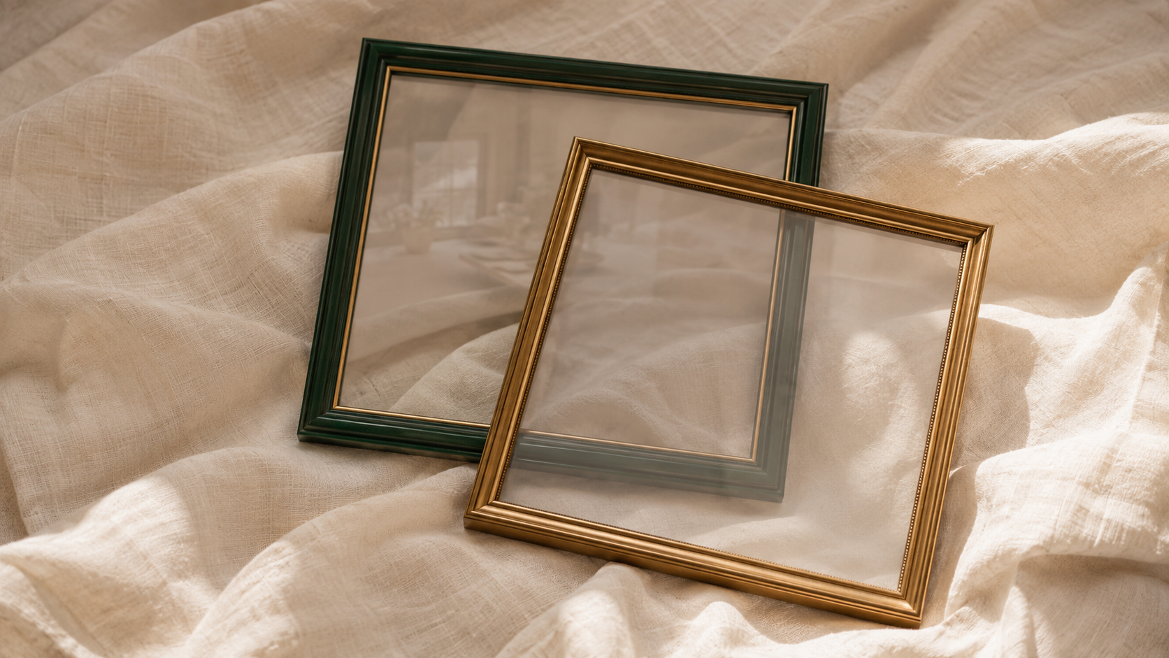 Two overlapping picture frames representing the hidden expectations people bring into marriage.